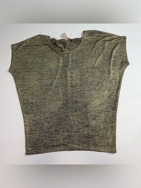 Forever 21 Gold Heathered Dolman Top size S Made in USA